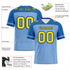 Custom Aqua Raglan Sleeves Yellow Personalized Authentic Football Jersey FBJ02-bc0f0bb