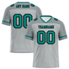 Custom Grey Raglan Sleeves Aqua Personalized Authentic Football Jersey FBJ02-bc0f0bf