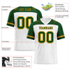 Custom White Green Raglan Sleeves Green Personalized Authentic Football Jersey FBJ02-bc0f0b7