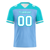 Custom Blue Aqua Raglan Sleeves White Personalized Authentic Football Jersey FBJ02-bc0f0b8