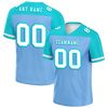 Custom Blue Aqua Raglan Sleeves White Personalized Authentic Football Jersey FBJ02-bc0f0b8