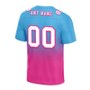 Custom Aqua Pink Fade Fashion White Personalized Authentic Football Jersey FBJ02-bc0f0ca