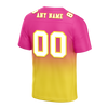 Custom Pink Yellow Fade Fashion White Personalized Authentic Football Jersey FBJ02-bc0f0cb