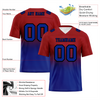 Custom Brown Blue Fade Fashion Blue Personalized Authentic Football Jersey FBJ02-bc0f0cf