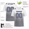 Custom White Grey Fade Fashion Grey Personalized Authentic Football Jersey FBJ02-bc0f0c9