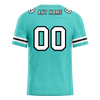 Custom Aqua Sleeve Stripes White Personalized Authentic Football Jersey FBJ02-bc0f0da