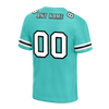 Custom Aqua Sleeve Stripes White Personalized Authentic Football Jersey FBJ02-bc0f0da