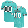 Custom Aqua Sleeve Stripes White Personalized Authentic Football Jersey FBJ02-bc0f0da