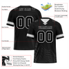 Custom Black Sleeve Stripes Black Personalized Authentic Football Jersey FBJ02-bc0f0dc