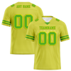 Custom Yellow Sleeve Stripes Green Personalized Authentic Football Jersey FBJ02-bc0f0d9