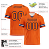 Custom Orange Sleeve Stripes Orange Personalized Authentic Football Jersey FBJ02-bc0f0e0