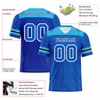 Custom Blue Sleeve Stripes Blue Personalized Authentic Football Jersey FBJ02-bc0f0eb