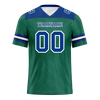 Custom Green Sleeve Stripes Blue Personalized Authentic Football Jersey FBJ02-bc0f0ec