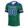 Custom Green Sleeve Stripes Blue Personalized Authentic Football Jersey FBJ02-bc0f0ec