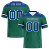 Custom Green Sleeve Stripes Blue Personalized Authentic Football Jersey FBJ02-bc0f0ec