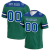 Custom Green Sleeve Stripes Blue Personalized Authentic Football Jersey FBJ02-bc0f0ec