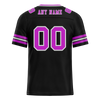 Custom Black Sleeve Stripes Purple Personalized Authentic Football Jersey FBJ02-bc0f0fa