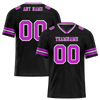 Custom Black Sleeve Stripes Purple Personalized Authentic Football Jersey FBJ02-bc0f0fa