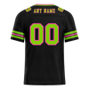 Custom Black Sleeve Stripes Green Personalized Authentic Football Jersey FBJ02-bc0f0fb