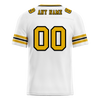 Custom White Sleeve Stripes Yellow Personalized Authentic Football Jersey FBJ02-bc0f0f7