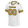 Custom White Sleeve Stripes Yellow Personalized Authentic Football Jersey FBJ02-bc0f0f7