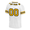 Custom White Sleeve Stripes Yellow Personalized Authentic Football Jersey FBJ02-bc0f0f7