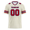 Custom White Sleeve Stripes Brown Personalized Authentic Football Jersey FBJ02-bc0f0f8