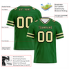 Custom Green Sleeve Stripes Yellow Personalized Authentic Football Jersey FBJ02-bc0f0f9