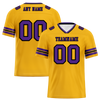 Custom Yellow Sleeve Stripes Purple Personalized Authentic Football Jersey FBJ02-bc0f07c