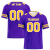 Custom Purple Sleeve Stripes Yellow Personalized Authentic Football Jersey FBJ02-bc0f077