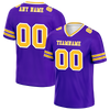 Custom Purple Sleeve Stripes Yellow Personalized Authentic Football Jersey FBJ02-bc0f077