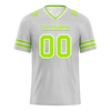 Custom Grey Sleeve Stripes Green Personalized Authentic Football Jersey FBJ02-bc0f078