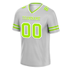 Custom Grey Sleeve Stripes Green Personalized Authentic Football Jersey FBJ02-bc0f078