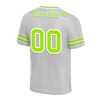 Custom Grey Sleeve Stripes Green Personalized Authentic Football Jersey FBJ02-bc0f078