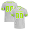 Custom Grey Sleeve Stripes Green Personalized Authentic Football Jersey FBJ02-bc0f078