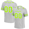 Custom Grey Sleeve Stripes Green Personalized Authentic Football Jersey FBJ02-bc0f078