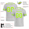 Custom Grey Sleeve Stripes Green Personalized Authentic Football Jersey FBJ02-bc0f078