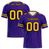 Custom Purple Sleeve Stripes Yellow Personalized Authentic Football Jersey FBJ02-bc0f087