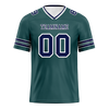 Custom Green Sleeve Stripes Blue Personalized Authentic Football Jersey FBJ02-bc0f088