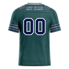 Custom Green Sleeve Stripes Blue Personalized Authentic Football Jersey FBJ02-bc0f088