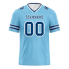 Custom Aqua Sleeve Stripes Blue Personalized Authentic Football Jersey FBJ02-bc0f089