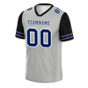 Custom Grey Black Two Tone Blue Personalized Authentic Football Jersey FBJ02-bc0f09a