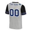 Custom Grey Black Two Tone Blue Personalized Authentic Football Jersey FBJ02-bc0f09a