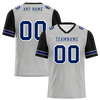 Custom Grey Black Two Tone Blue Personalized Authentic Football Jersey FBJ02-bc0f09a