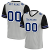 Custom Grey Black Two Tone Blue Personalized Authentic Football Jersey FBJ02-bc0f09a