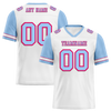 Custom White Aqua Two Tone Aqua Personalized Authentic Football Jersey FBJ02-bc0f09b