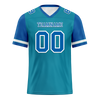 Custom Aqua Blue Two Tone Blue Personalized Authentic Football Jersey FBJ02-bc0f098