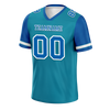 Custom Aqua Blue Two Tone Blue Personalized Authentic Football Jersey FBJ02-bc0f098