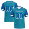 Custom Aqua Blue Two Tone Blue Personalized Authentic Football Jersey FBJ02-bc0f098