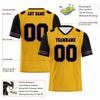 Custom Yellow Black Two Tone Black Personalized Authentic Football Jersey FBJ02-bc0fa00